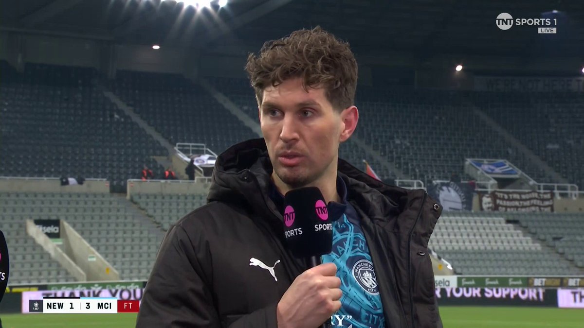 "We just need to keep the pressure on and keep setting the standards for ourselves" 🙌 John Stones reflects on returning to fitness after Manchester City's win against Newcastle in the FA Cup. 🎙️ Laura Woods 📺 TNT Sports & discovery+ UK