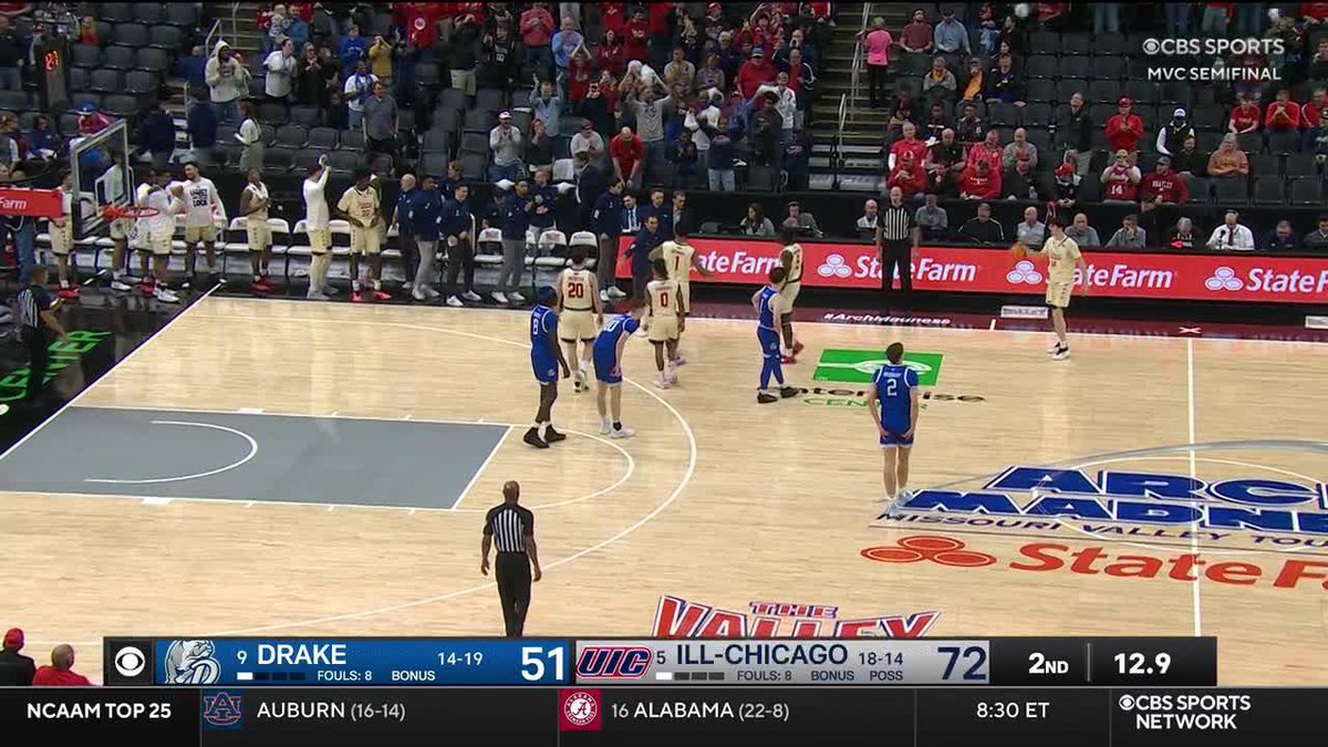 One win away from the dance! UIC Men's Basketball 🔥🏀 will play in the Missouri Valley Conference Championship tomorrow at Noon ET on CBS!