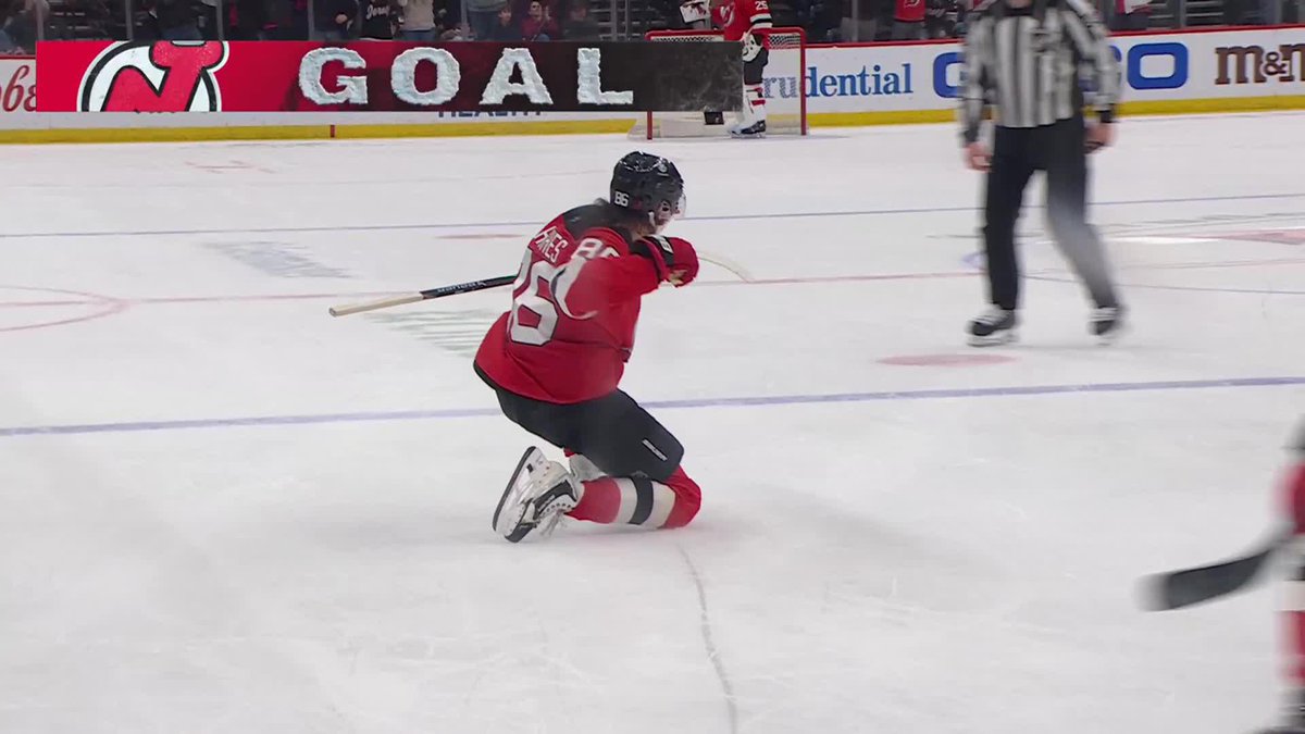 Jack Hughes with a BREAKAWAY GOAL and then an electric Celly 🔥🚨
