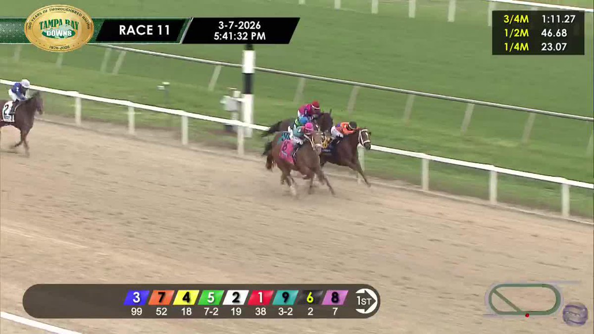 The Puma adds 50 points on his Road to the Derby resume with this incredible finish to the ESMARK Tampa Bay Derby! 🌹