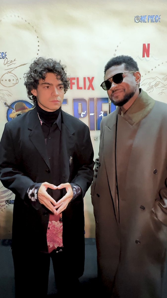 ONE PIECE's Iñaki Godoy meets Usher in Tokyo 😭