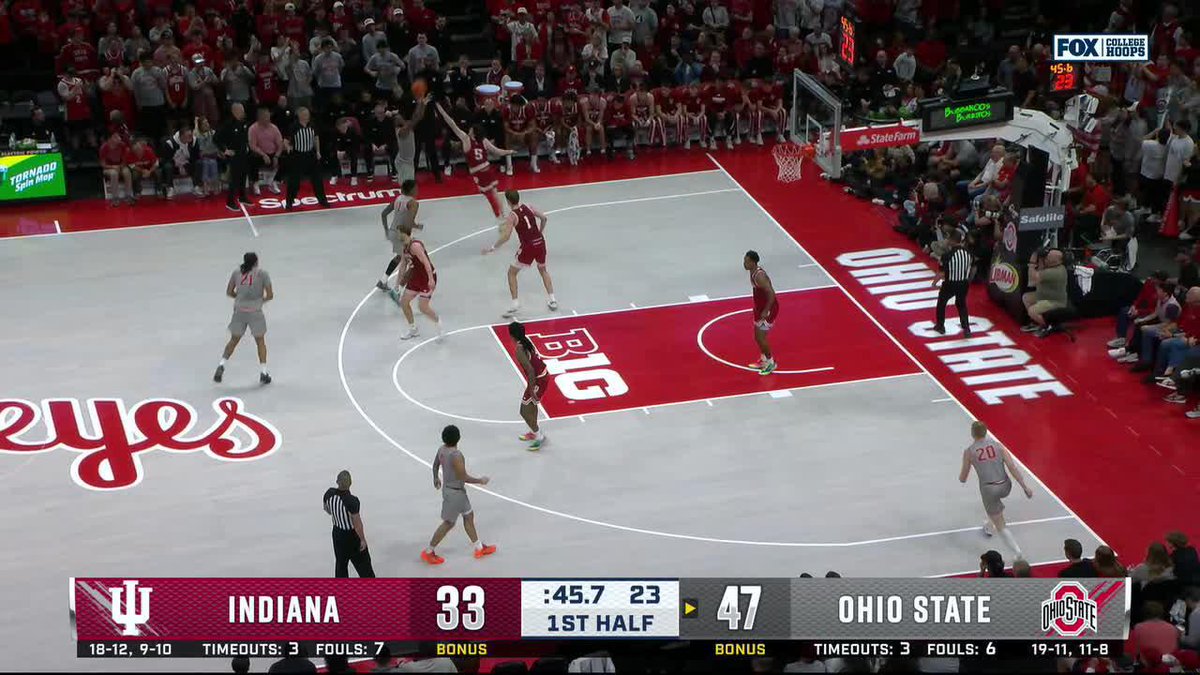 RECORD-BREAKER 🙌 Bruce Thornton drains the 3-pointer to become Ohio State Hoops' all-time leading scorer. 📺: FOX