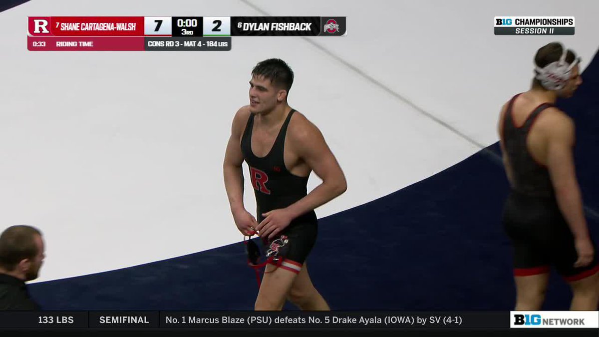 All smiles from Shane Cartagena-Walsh, who just took out the No. 7 ranked wrestler in the country! #RelentlessPursuit | #GoRU