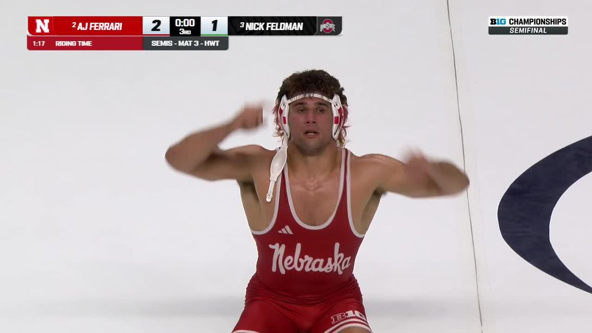 Finished it out. Ferrari wins with riding time, sending 🖐️ Huskers to the finals.