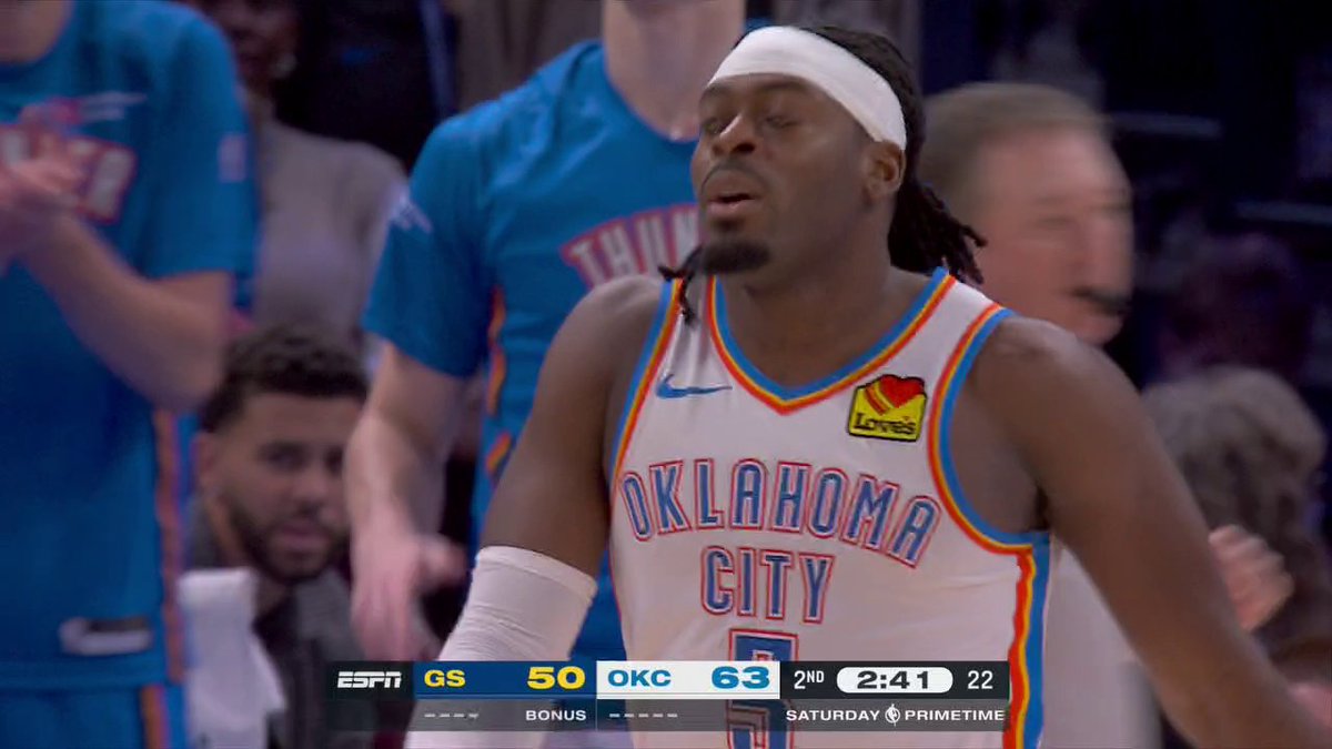 Lu Dort from DEEP 🔥 Watch Warriors-Thunder on ABC and the ESPN App 🍿