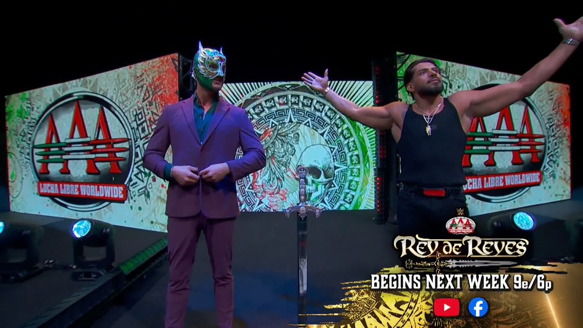 Another big reaction in Mexico for El Grande Americano as he makes his way out to join his fellow competitors for the WWE AAA Rey De Reyes final!
