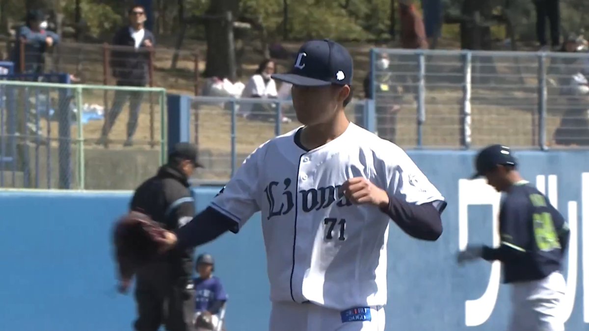 先発の #菅井信也 投手は4回無失点の好投！ 最後はキレのある変化球で、三振を奪います！ #埼玉西武ライオンズ #seibulions #打破 #オープン戦