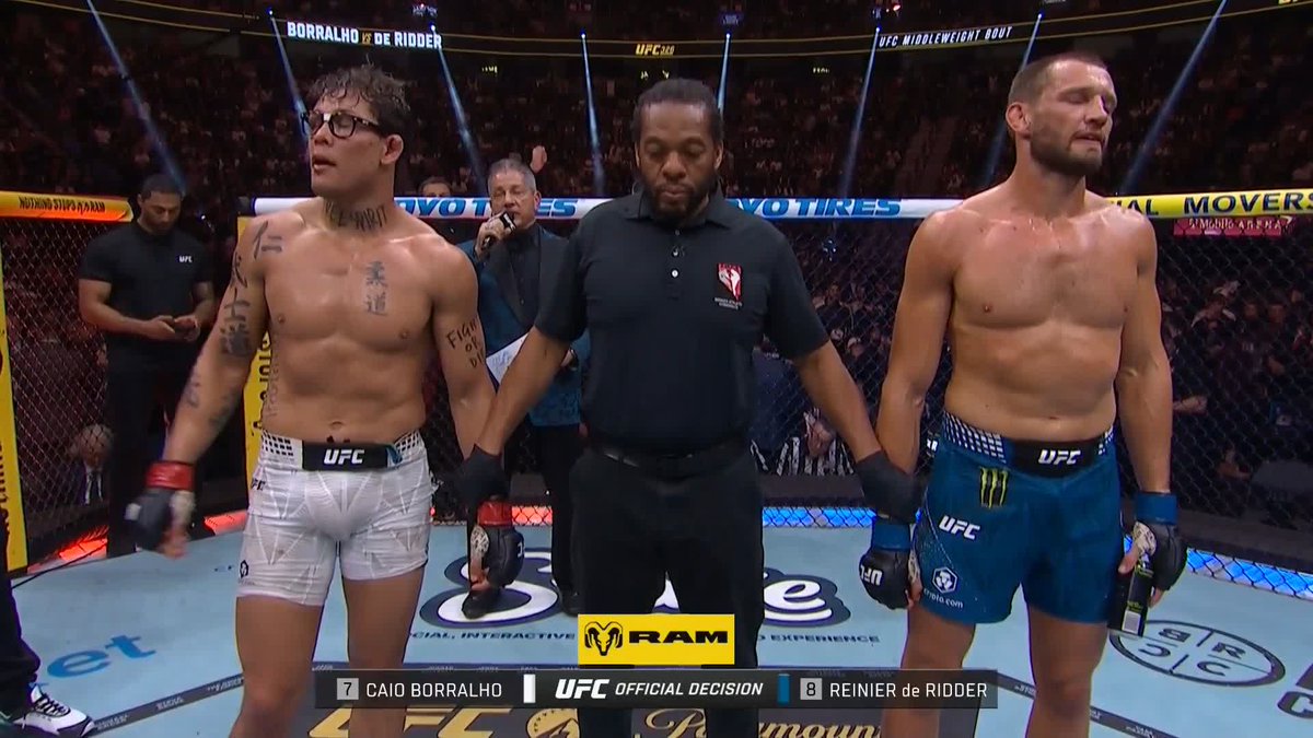 I’m not saying RDR won that but 30-27 Caio is AWFUL #UFC326