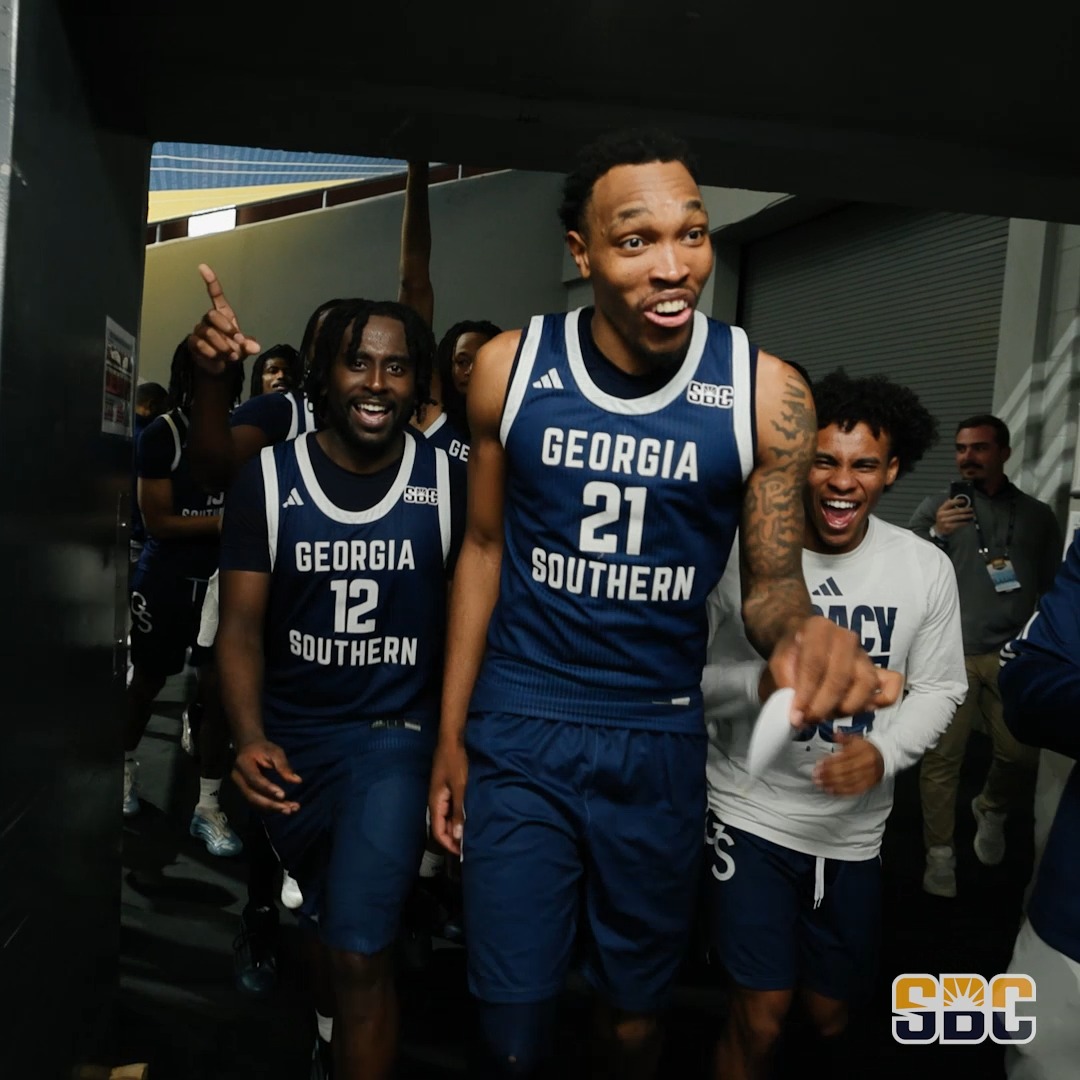 𝗘𝗔𝗚𝗟𝗘𝗦 𝗦𝗢𝗔𝗥 𝗧𝗢 𝗙𝗢𝗨𝗥. Georgia Southern Men's Basketball becomes the first team to stamp the bracket for the 4th time in 4 days in Pensacola. ☀️🏀