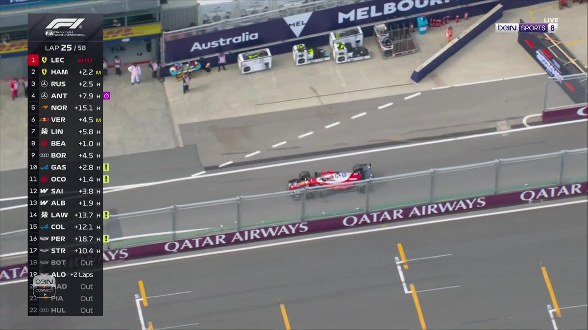 🔁 اللفة 25/58 🏎️ لويس هاميلتون يتصدر السباق مؤقتًا بعد دخول تشارلز لوكلير إلى منطقة التوقف ⏱️ #فورمولا1 | #جائزة_أستراليا_الكبرى #F1 | #AustralianGP | #AusGP