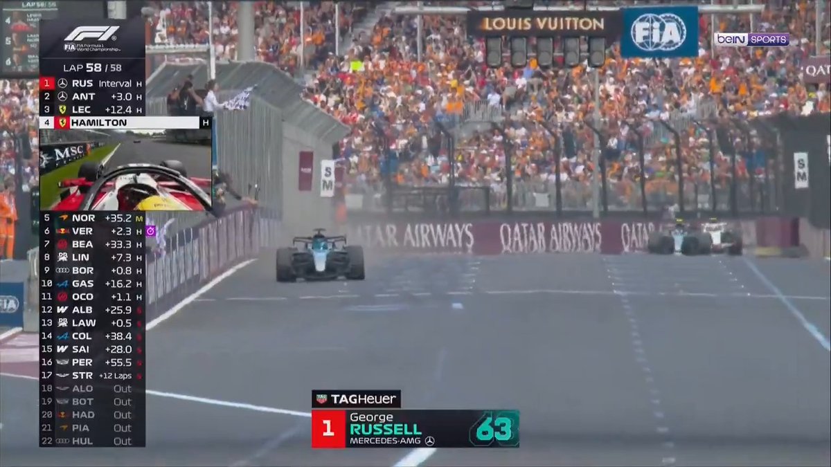 🇦🇺 Avustralya Grand Prix'sinde damalı bayrağı ilk gören pilot: George Russell! #F1 #beINSPORTS #AusGP