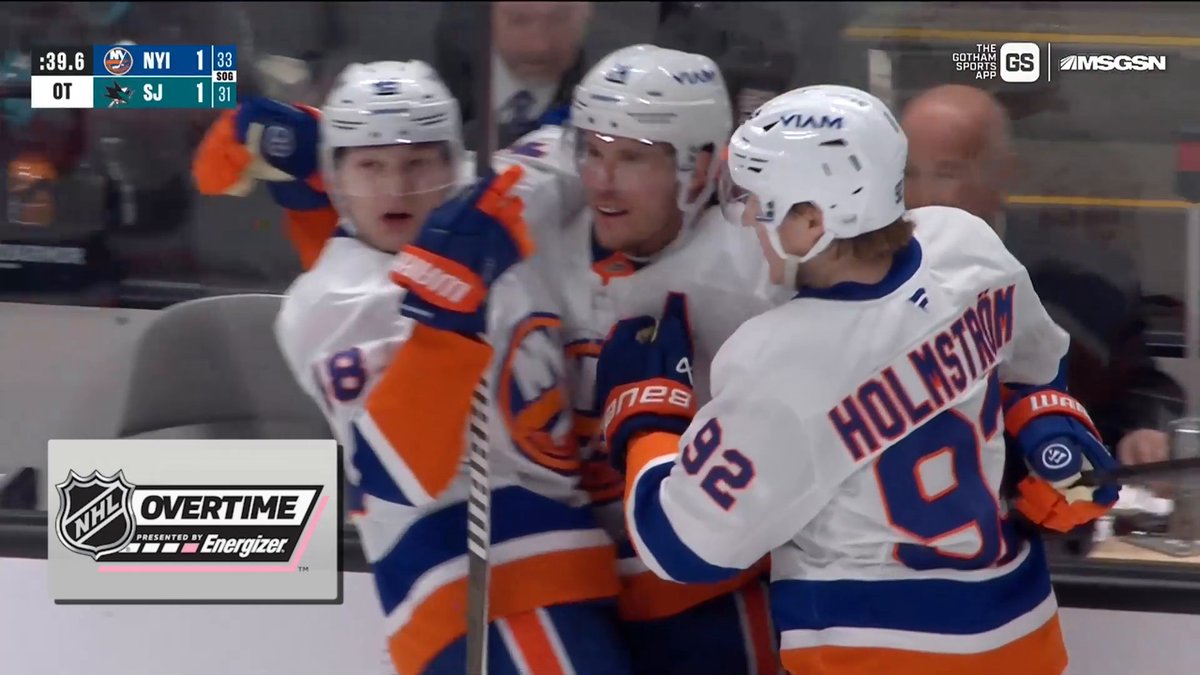 YOU BETTER BO-LIEVE IT‼️ Bo Horvat wins it in Energizer overtime for the New York Islanders!