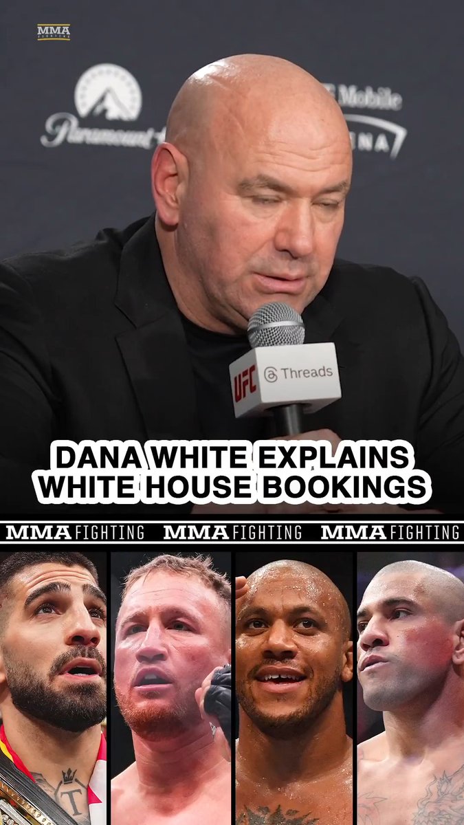 Dana White explains the booking for #UFCWhiteHouse and confirms Jon Jones was "NEVER" going to headline the event
