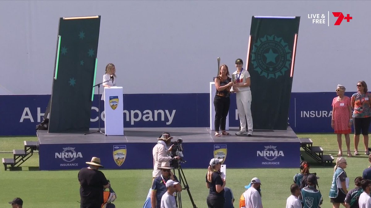 The Player of the Series, with 227 runs and 13 wickets, is Annabel Sutherland! #AUSvIND