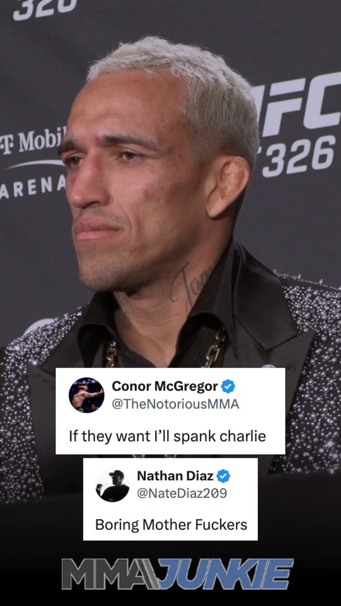 Charles Oliveira responds to Conor McGregor and Nate Diaz after #UFC326 and says he'd beat them both in the same night.
