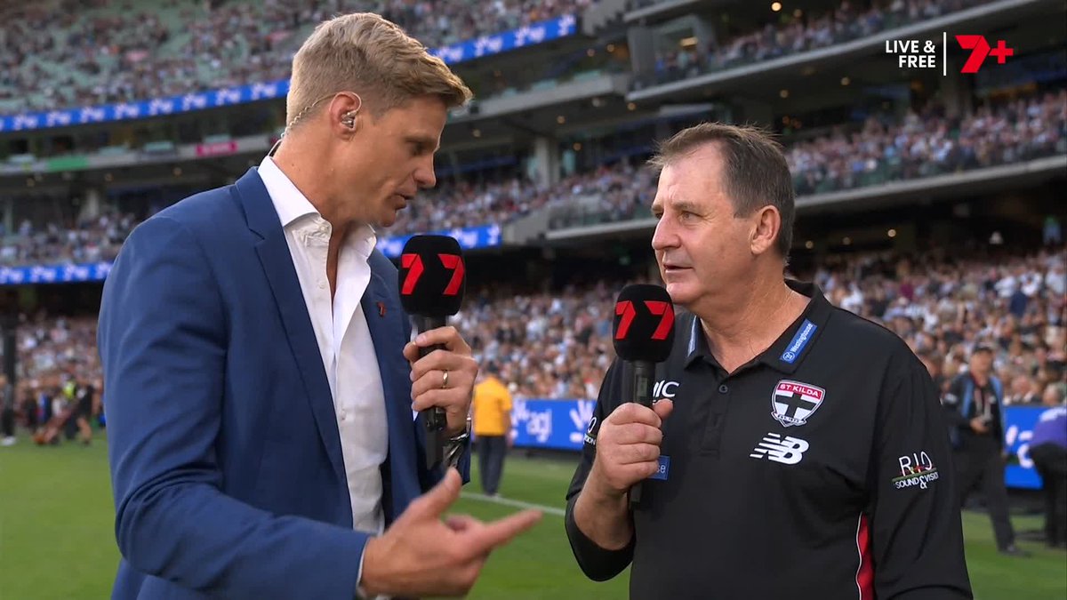 "It's gonna be like Fyfe v Dangerfield." 🗣️ Ross Lyon on Nasiah Wanganeen-Milera v Nick Daicos | #AFLSaintsPies