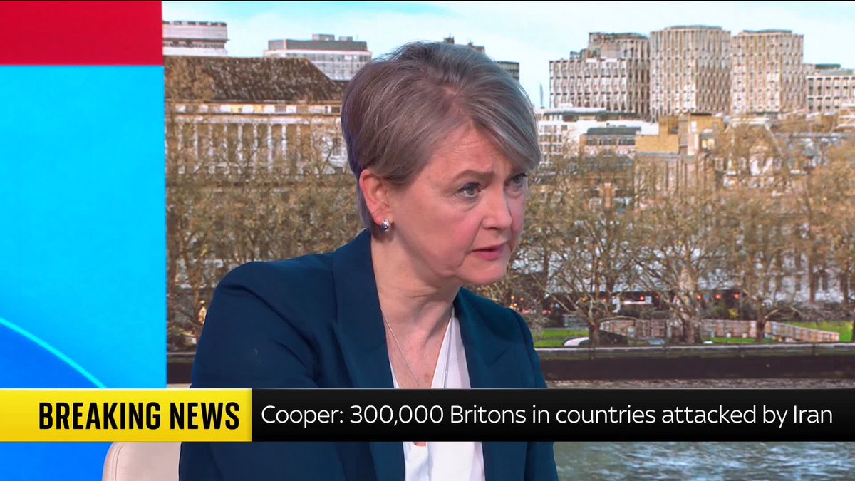 Foreign Secretary Yvette Cooper refuses to be drawn by Trevor Phillips into saying how long it will be until British ships deploy to the Middle East. #TrevorPhillips 📺 Sky 501 and YouTube