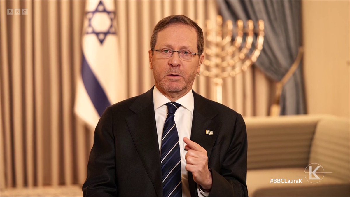 “We are doing this for the wellbeing of the entire free world” Israeli president Isaac Herzog says Iran has been “spreading terror” for years and that the US-Israel strikes are a “golden opportunity for the people of Iran to rise up” #BBCLauraK