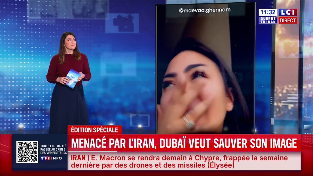 Menacée par l'Iran, la ville de Dubaï essaie-t-elle de censurer les influenceurs installés là-bas pour préserver son image de ville sécurisée ? ▶️ verif_TF1LCI avec Anne-Chloé BOTTET