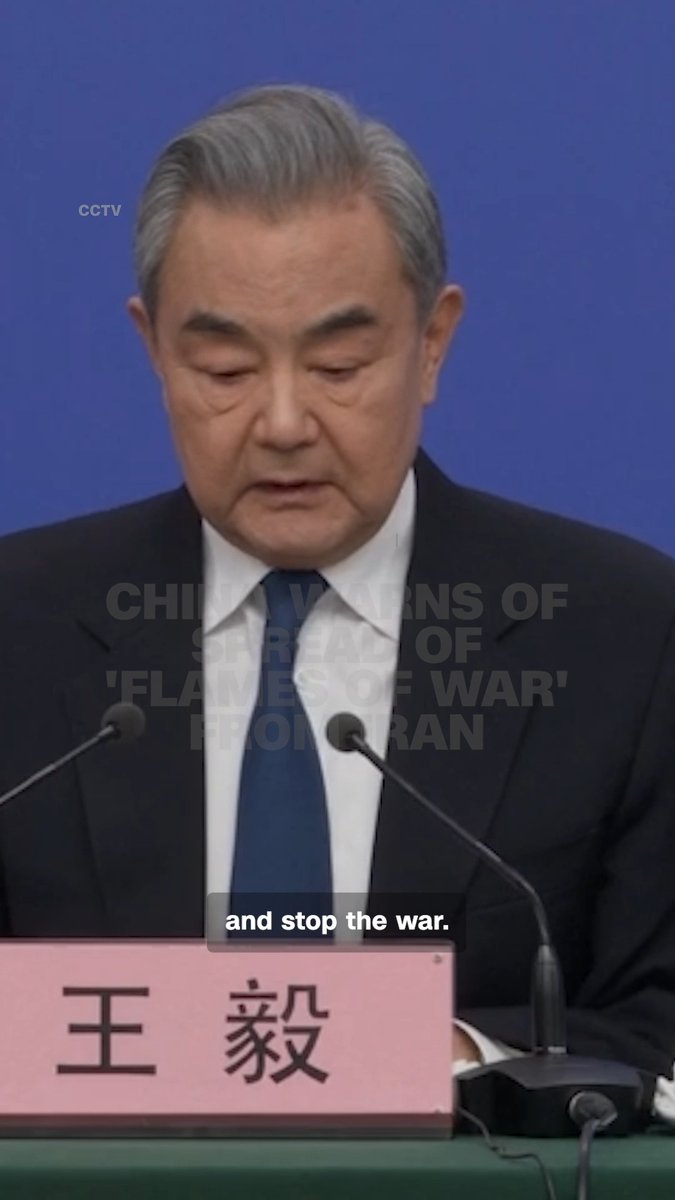 Ahead of a high-stakes US-China summit in Beijing, China's top diplomat calls for an immediate end to the Iran war and hints that Chinese leader Xi Jinping still anticipates President Trump's visit later this month in response to questions from CNN's thestevenjiang