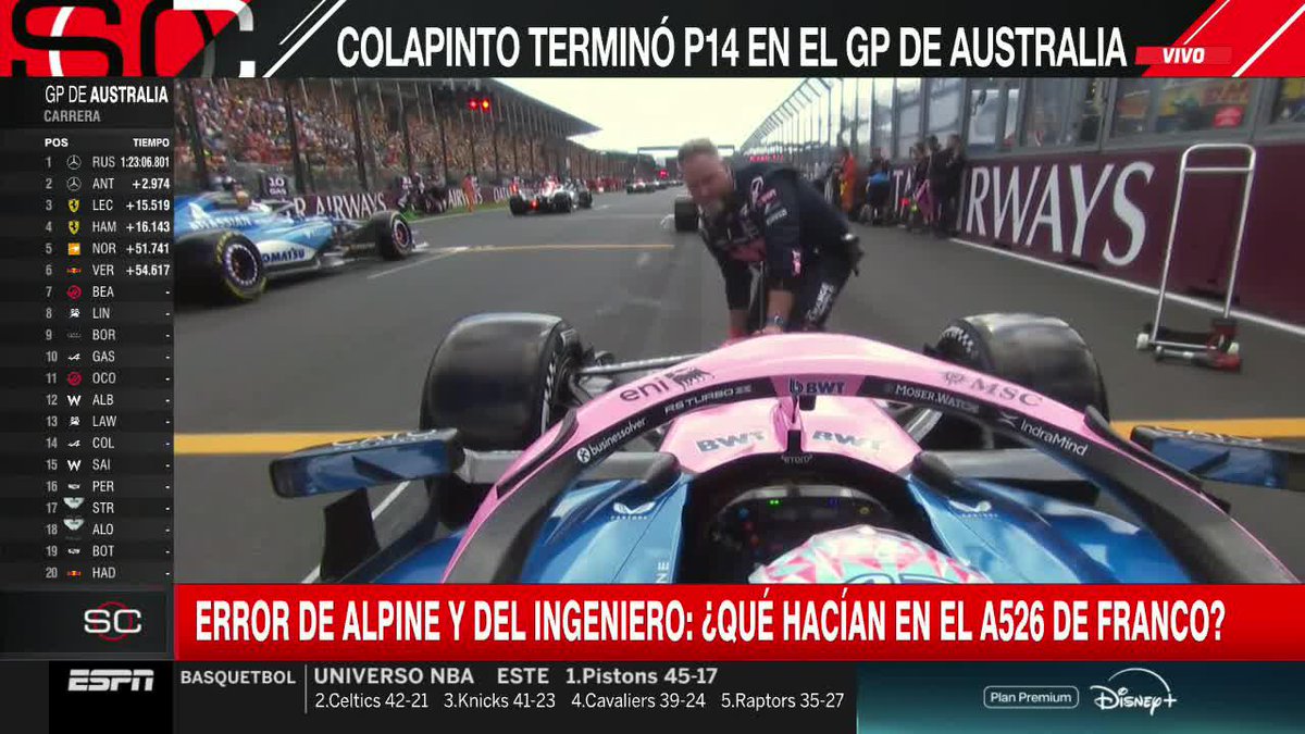 PENALIZARON A COLAPINTO POR ESTO ⚰️⚰️⚰️ cuando ya no se podía tocar el auto vino este boludo y lo tiró para atrás !!!! trabajan todos boludos en alpine