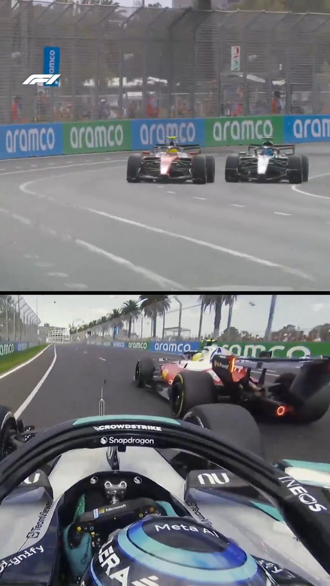George makes a move on Lewis and takes the lead ๐ #F1 #AusGP
