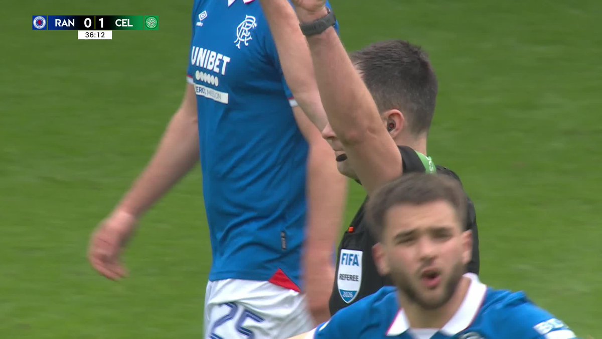 Celtic thought Daizen Maeda had given them the lead at Ibrox, but the goal was overturned after a VAR review ❌ Liam Scales looks to have been just offside as he won the flick on 🍀 #ScottishCup