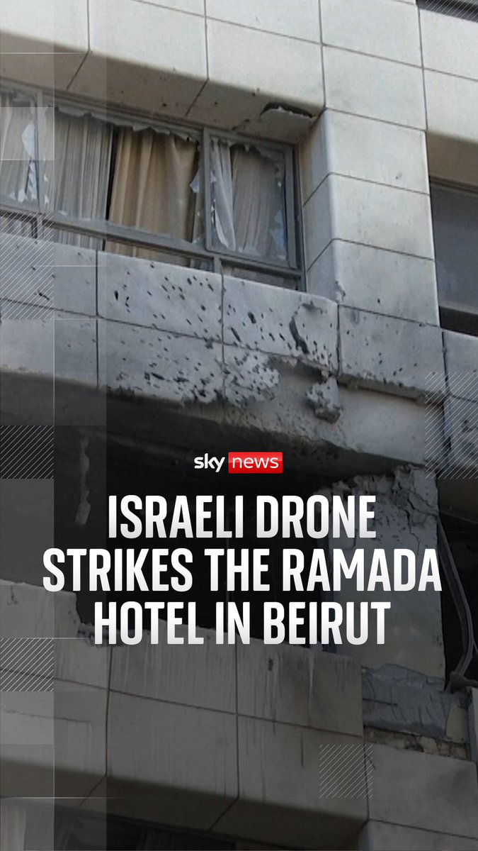 An Israeli drone has struck the Ramada Hotel in Beirut’s Raouche district, killing at least four people and wounding ten others. The Israeli military said that it targeted commanders of the Lebanese branch of Iran’s Revolutionary Guards’ Quds Force.