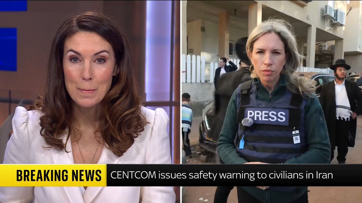 BREAKING: Strikes continue on the ninth day of war in the Middle East. Debris from an interception has hit a busy neighbourhood in central Israel, where our correspondent Cordelia Lynch reports live. 📺 Sky 501 and Youtube