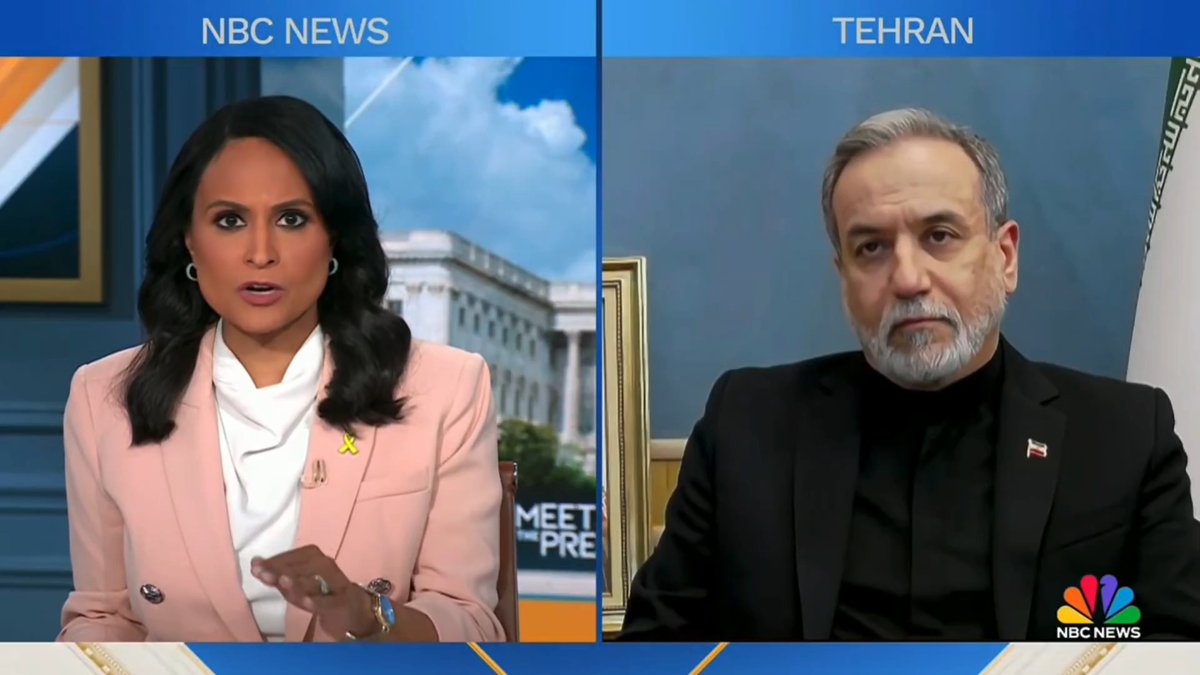 BREAKING: Iranian FM Araghchi just admitted on Meet The Press that Russia is HELPING them in this war against the United States. Meanwhile Trump just helped Russia by allowing India to import Russia oil. In other words Trump is helping those who are helping our enemy and thus is helping our enemy himself. Imagine if Biden did this!