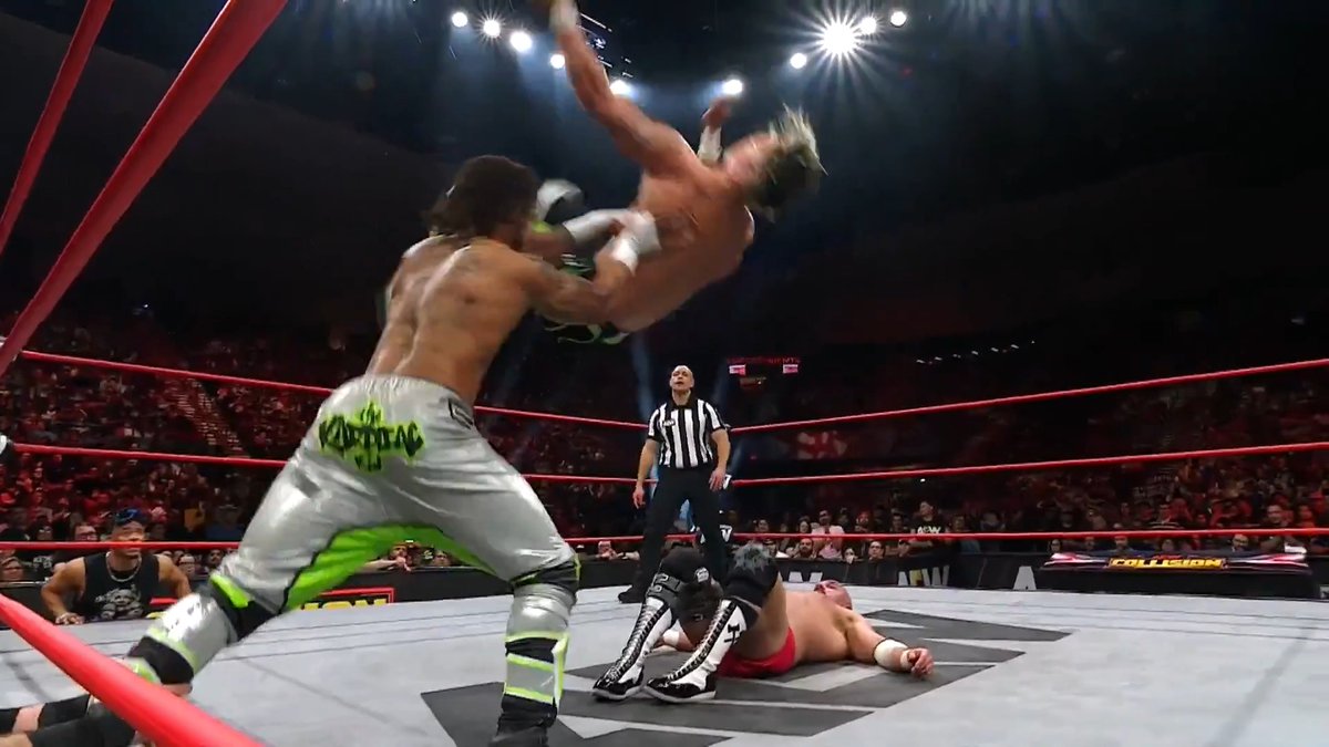 The Rascalz challenged AEW World Tag Team Champions FTR in our breathtaking opening contest last night! Watch the #AEWCollision replay RIGHT NOW on @SportsOnMAX!