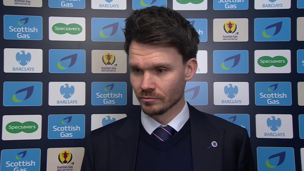 🔵 Rangers Football Club head coach Danny Röhl reacts to his side's penalty shootout defeat to Celtic "In the end I think a shootout is always a little bit of luck. We were the better team for 120 minutes." 🗣️ #ScottishCup