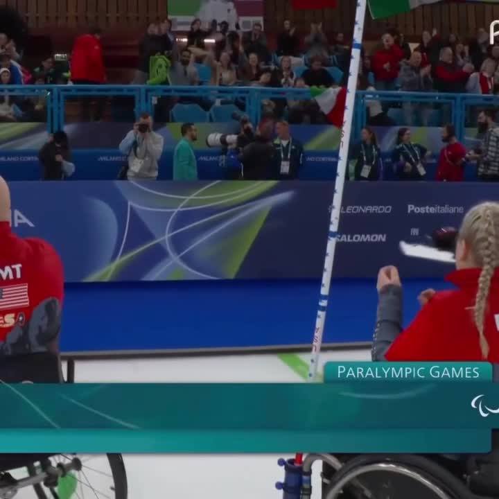 Team USA WINS a wheelchair curling duel with Italy that came down to the final stone. 🥌