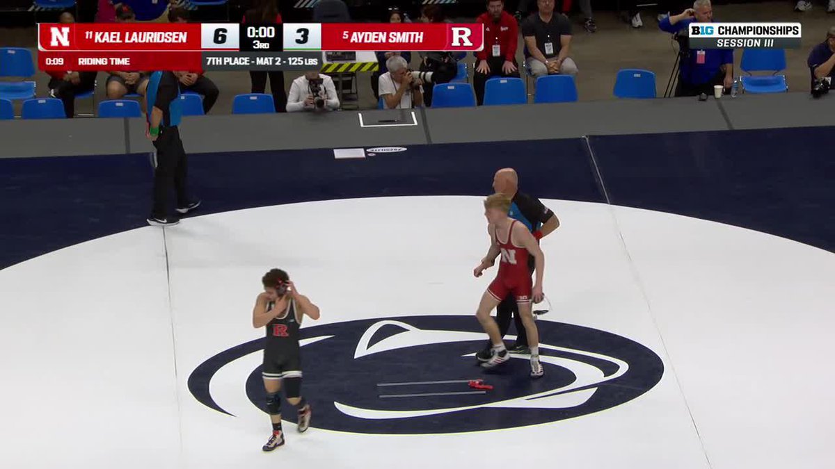 Kael gets it done. Lauridsen dec. No. 5 Ayden Smith (RUT) 6-3, securing 7th-place.