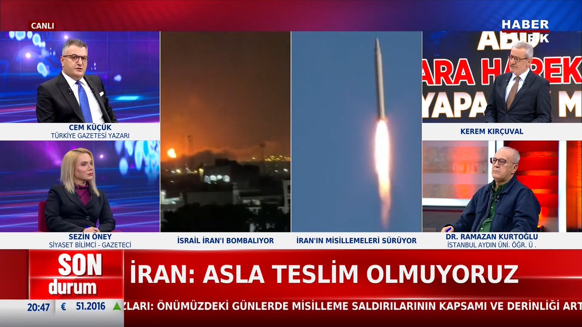 📌Hamaney'in halefi kim oldu: Savaş nereye gidiyor? Türkiye Gazetesi Yazarı Cem Küçük #HabertürkGündem'de değerlendirdi.