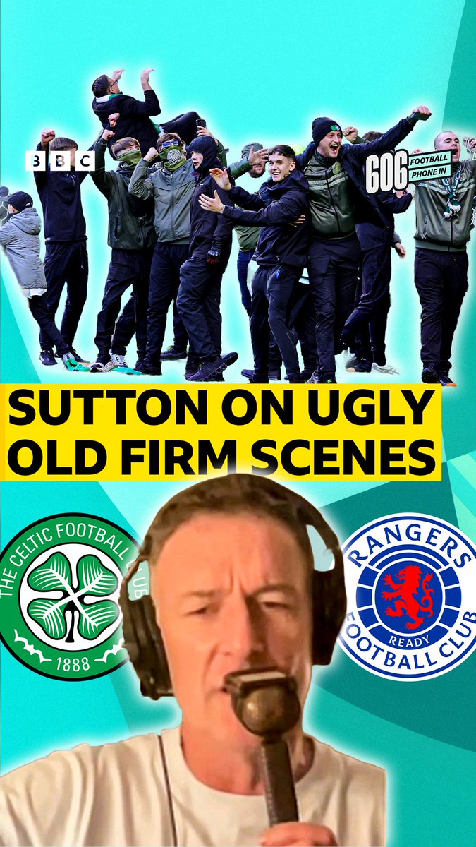“It’s shameful for the game” ☘️🔵 Chris Sutton reacts as fans storm the pitch after Celtic beat Rangers - chaotic scenes at the Old Firm. 😳 #BBCFootball #BBC606
