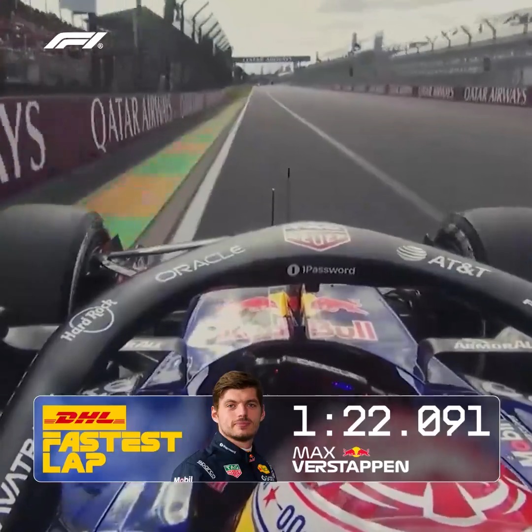 And the first DHL_Motorsports Fastest Lap of the new season goes to... Max Verstappen! ⏱️💨 👉 #F1 #AusGP