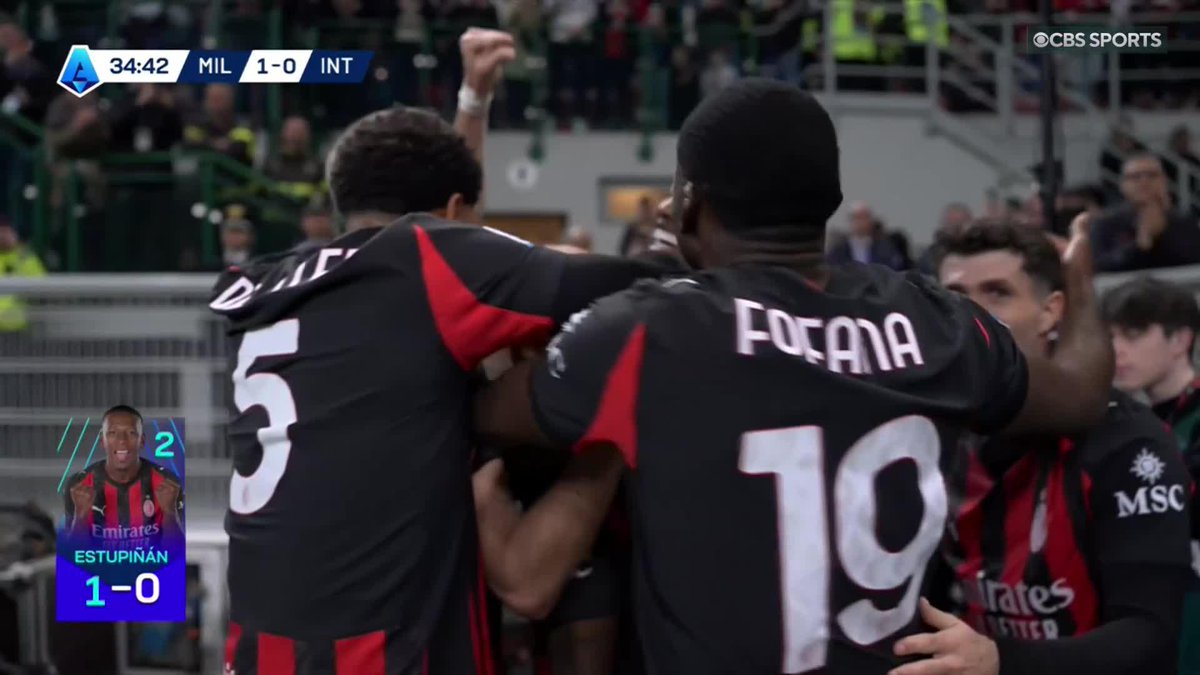 Pervis Estupiñán fires home his first Serie A goal in the Derby della Madonnina 💥
