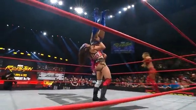 The team of @MeganBayne + Lena Kross レナ・クロス made their dominant debut last night against the Timeless Love Bombs! Watch the #AEWCollision replay RIGHT NOW on @SportsOnMAX!