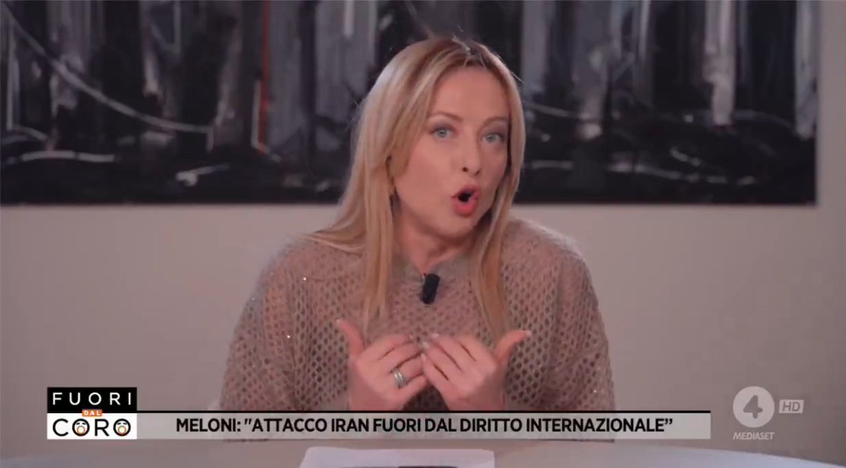 Meloni: "Non condivido né condanno l'attacco in Iran". Parole dure, quel dico non dico, Venezia è bella ma non ci vivrei #fuoridalcoro