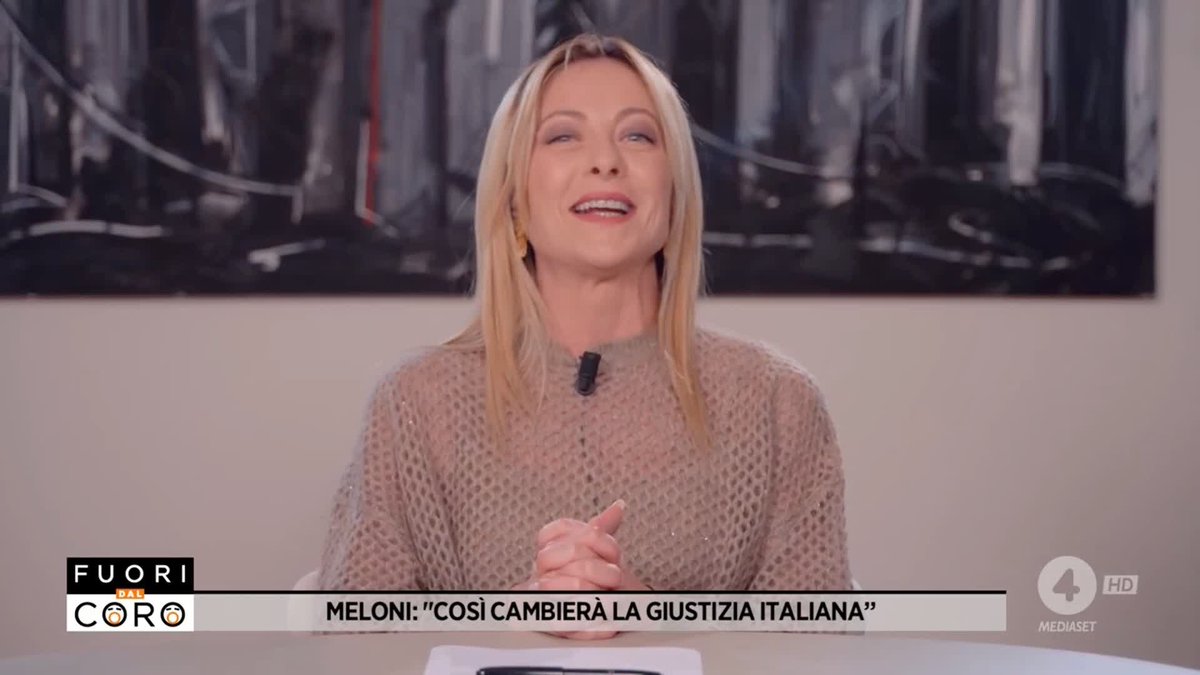 "Se vogliamo far camminare questa nazione, dobbiamo avere il coraggio di modernizzarla, cambiando ciò che non funziona" Giorgia Meloni a #Fuoridalcoro sulla riforma della giustizia