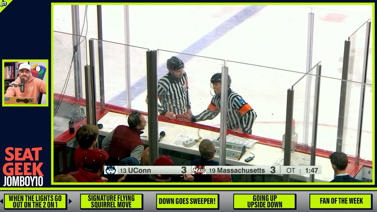 Lights go out while the visiting hockey team was on a breakaway in overtime. Everything you missed that you never planned on watching