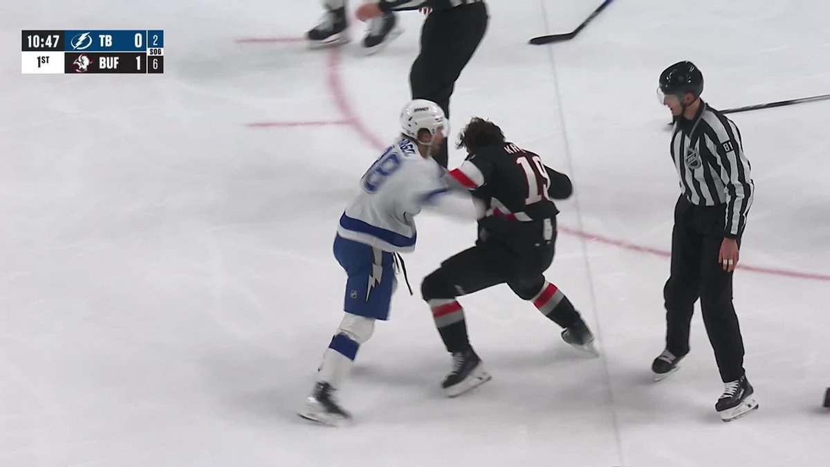 A TEAM WIDE SCRUM BETWEEN TAMPA AND BUFFALO ENDS WITH A HAGEL V KREBS FIGHT 😳🥊 THE ATLANTIC DIVISION DOESN'T DISAPPOINT 🔥🔥🔥