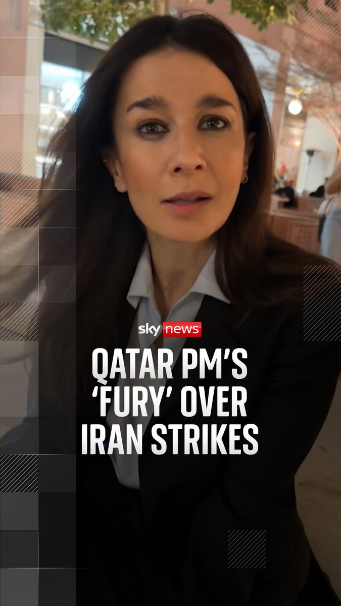 Speaking to the media for the first time since Qatar has come under repeated missile and drone attacks, Prime Minister Sheikh Mohammed bin Abdulrahman Al Thani said the country had entered what he called "a very difficult period" but praised the professionalism of its defence and security forces. In an exclusive interview with Yalda Hakim, he described Iran's strikes as a 'big sense of betrayal'. Watch the full interview on Sky News from 7am UK time on Monday morning. 🔗