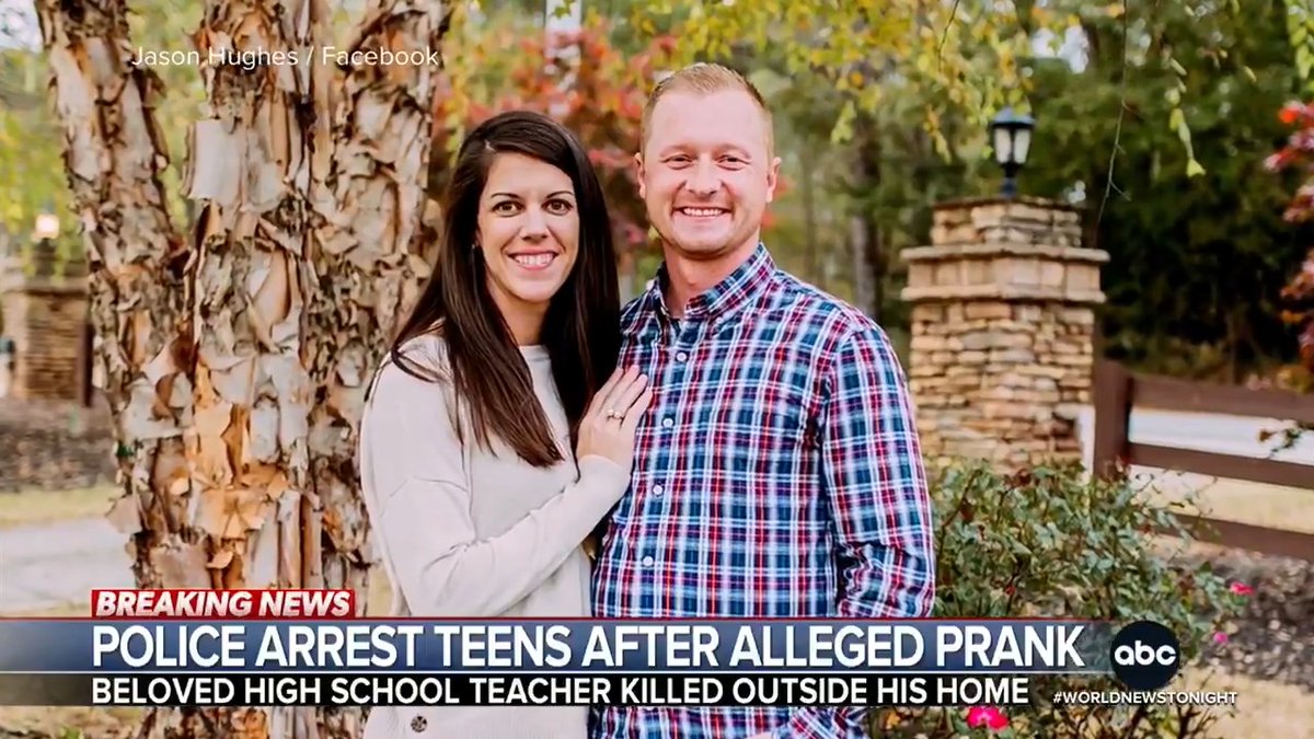 A Georgia teacher, Jason Hughes is mourned after a senior prank by five North Hall High students at his home turned tragic, resulting in his death. The community remembers the impact of the beloved educator who touched many lives. Faith Abubéy has more.