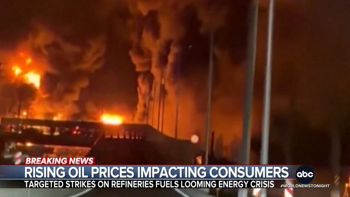 Attacks on oil facilities have reduced production and ongoing strikes have effectively closed the Strait of Hormuz, causing global energy prices to spike. U.S. gas prices soar over 50 cents in just the last 8 days. Selina Wang reports.