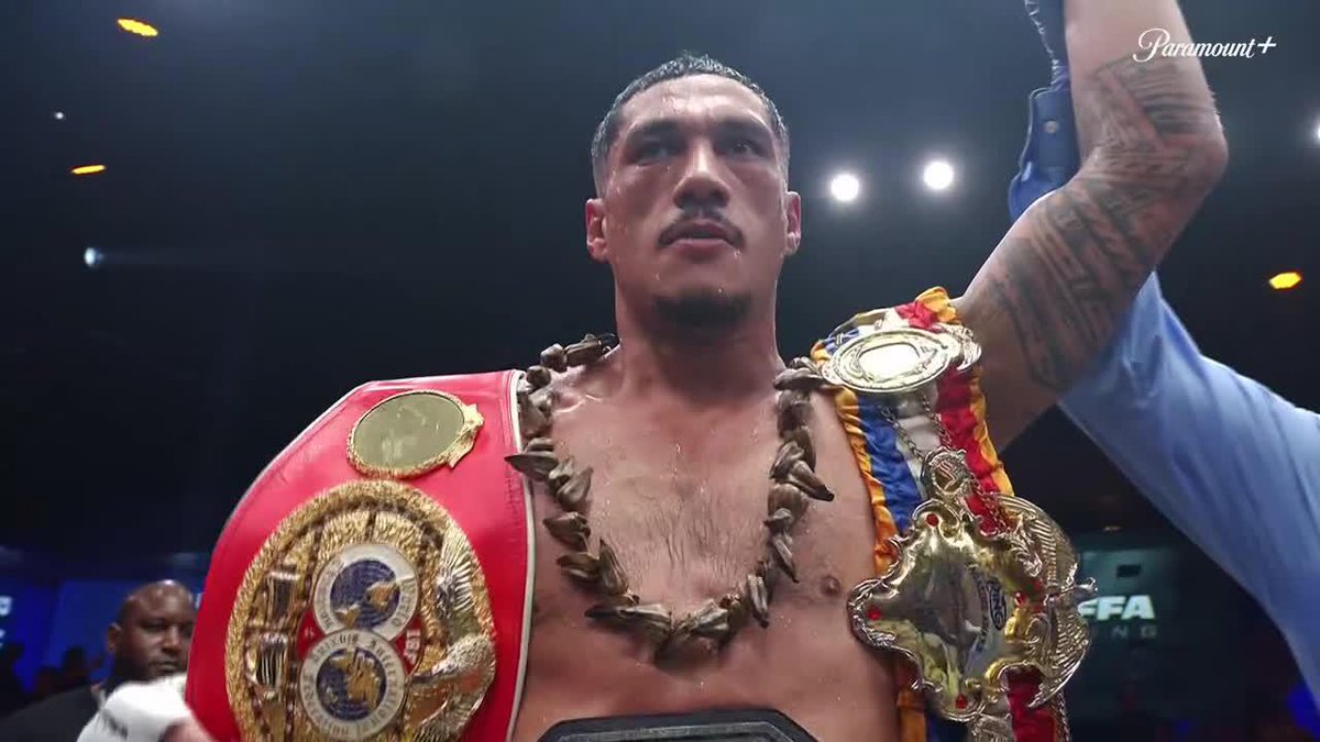 The crowning moment 😤 Jai Opetaia wins the inaugural Zuffa Boxing cruiserweight championship 👊