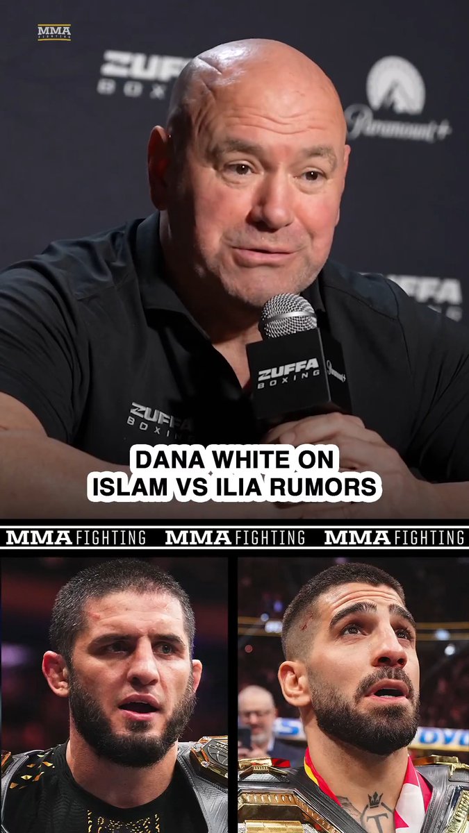 Dana White denies Islam Makhachev vs. Ilia Topuria was in the works for the #UFCWhiteHouse card: "That is not true."