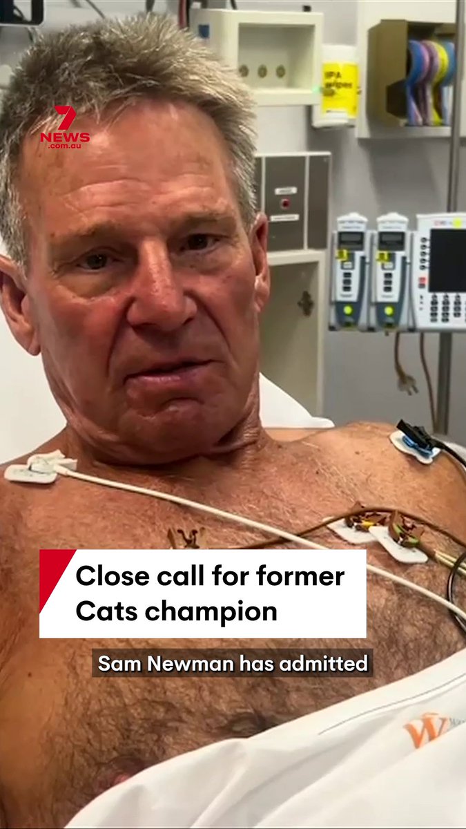 Sam Newman hopes his health scare, suffering two mini strokes, will help warn others. The former Cat's champion has told Kristy Mayr how his partner saved his life. #stroke #strokeawareness #AFL #triplezero #melbourne