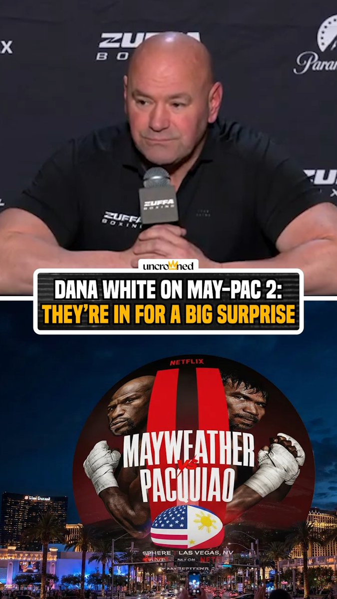 Dana White was asked if he had any advice for Mayweather & Pacquiao as they try to stage a boxing event at the Sphere in September 🗓️
